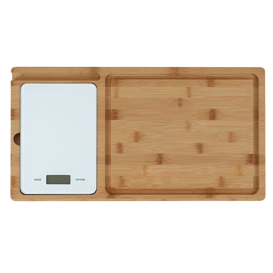 Prep-Tech Bamboo Cutting Board with Digital Kitchen Scale banner